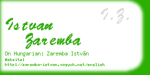 istvan zaremba business card